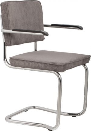 Armstoel Ridge Kink Rib Grey 6A modern design uit de Zuiver meubel collectie - 1200048