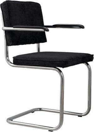 Armstoel Ridge Rib Black 7A modern design uit de Zuiver meubel collectie - 1006050