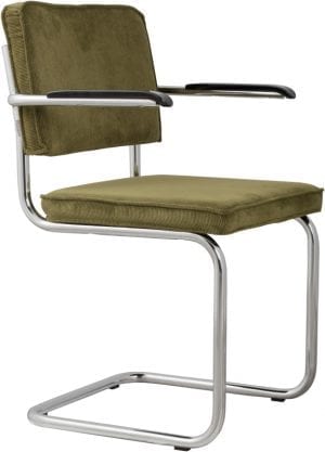 Armstoel Ridge Rib Green 25A modern design uit de Zuiver meubel collectie - 1006058