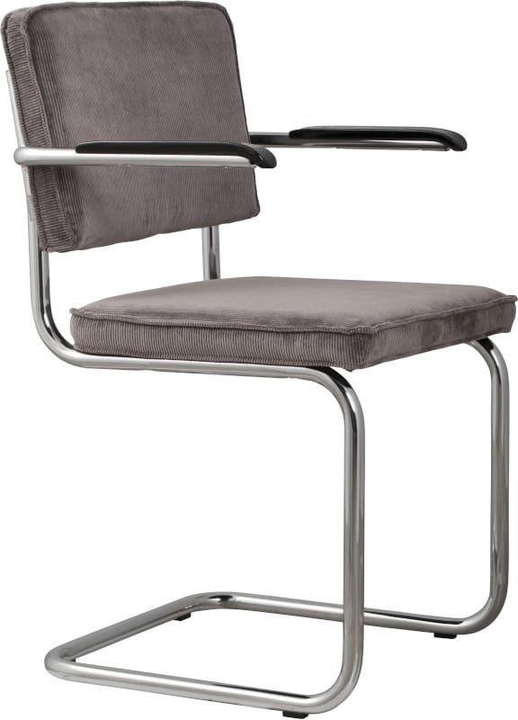 Armstoel Ridge Rib Grey 6A modern design uit de Zuiver meubel collectie - 1006054