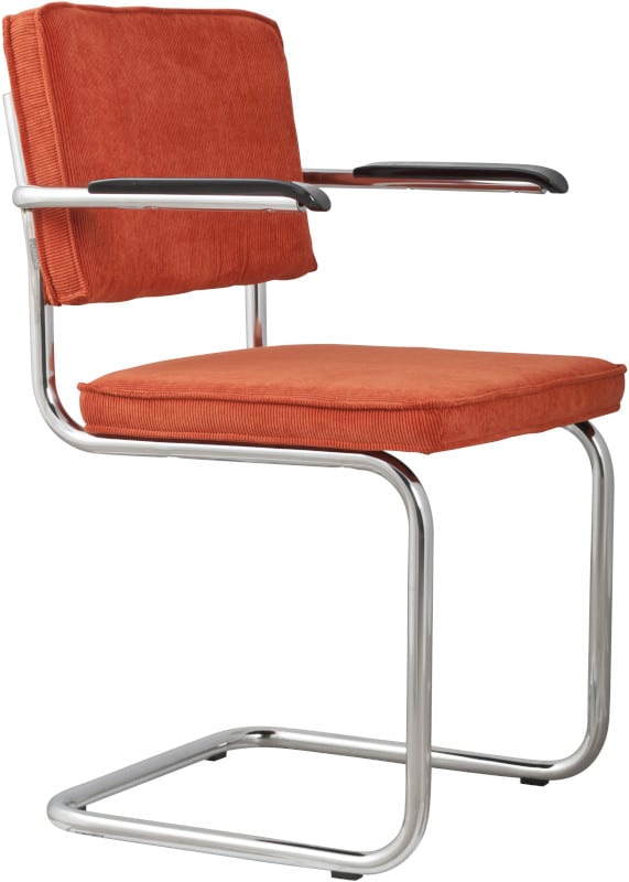 Armstoel Ridge Rib Orange 19A modern design uit de Zuiver meubel collectie - 1006052