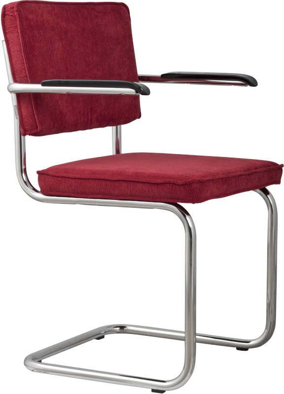 Armstoel Ridge Rib Red 21A modern design uit de Zuiver meubel collectie - 1006051