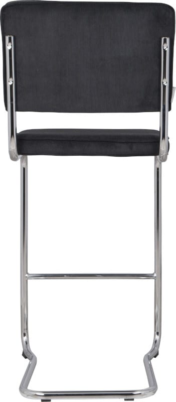 Barkruk Ridge Kink Rib Black 7A modern design uit de Zuiver meubel collectie - 1500002