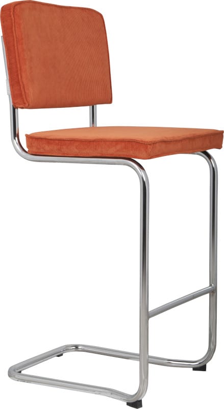 Barkruk Ridge Kink Rib Orange 19A modern design uit de Zuiver meubel collectie - 1500001