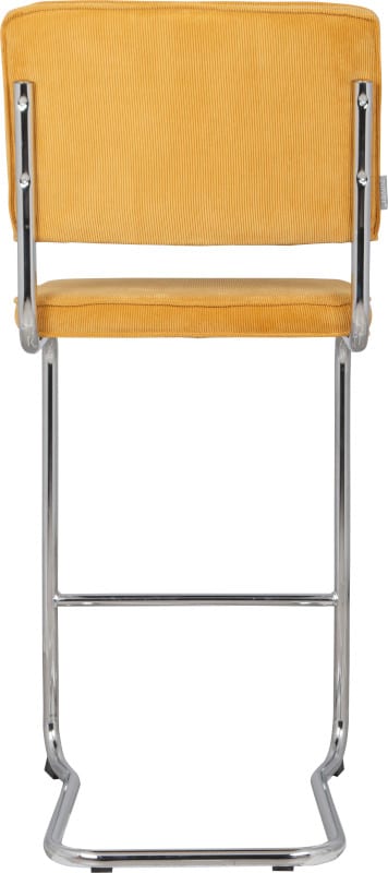 Barkruk Ridge Kink Rib Yellow 24A modern design uit de Zuiver meubel collectie - 1500008