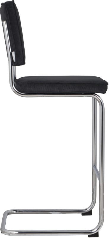 Barkruk Ridge Rib Black 7A modern design uit de Zuiver meubel collectie - 1500202