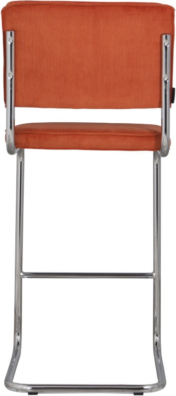Barkruk Ridge Rib Orange 19A modern design uit de Zuiver meubel collectie - 1500201