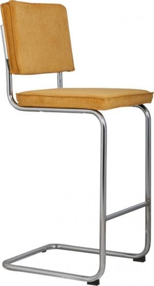 Barkruk Ridge Rib Yellow 24A modern design uit de Zuiver meubel collectie - 1500208