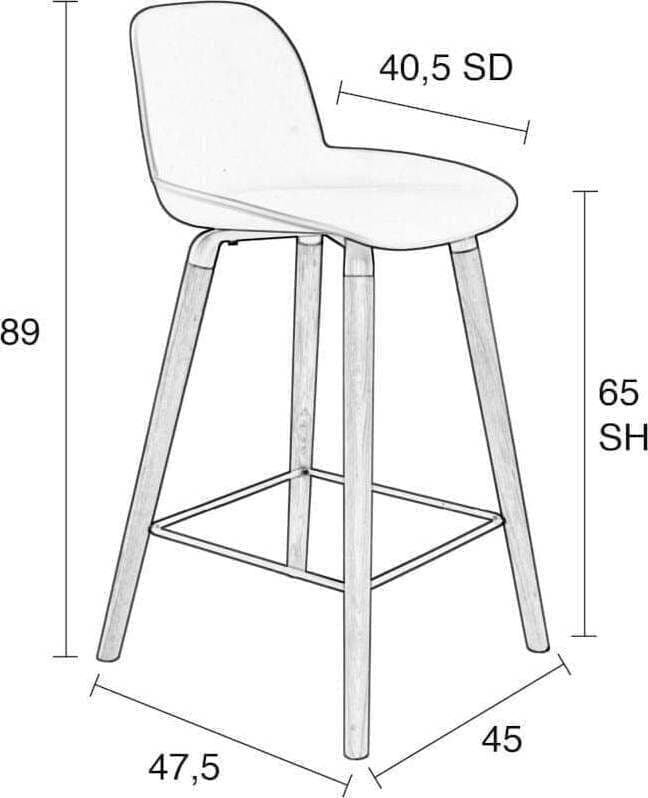 Barstoel Albert Kuip Green modern design uit de Zuiver meubel collectie - 1500056