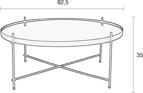 Bijzettafel Cupid Xxl Black modern design uit de Zuiver meubel collectie - 2300052