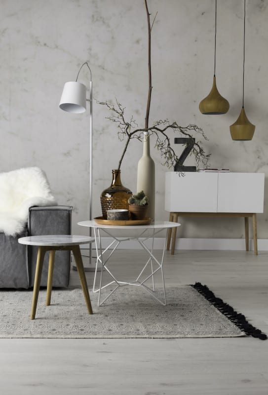Bijzettafel White Stone M modern design uit de Zuiver meubel collectie - 2300009