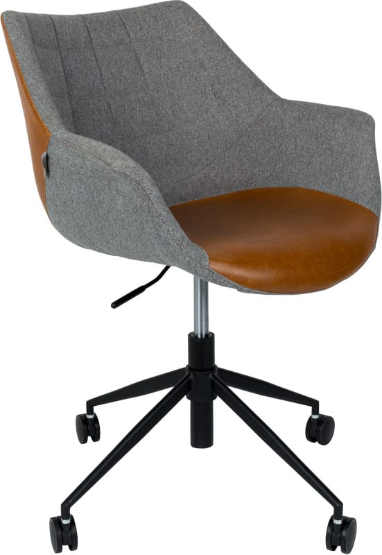 Bureaustoel Doulton Vintage Brown modern design uit de Zuiver meubel collectie - 1300003