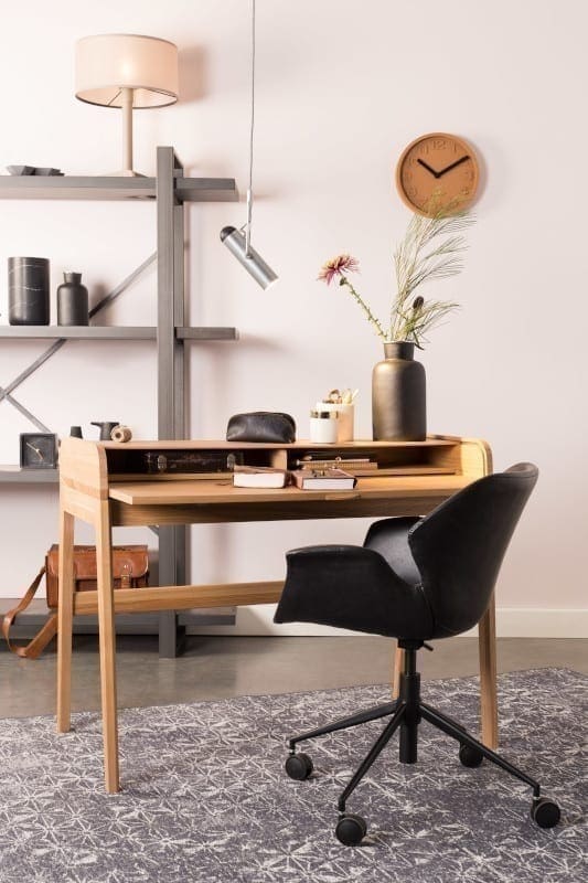 Bureaustoel Nikki All Black modern design uit de Zuiver meubel collectie - 1300004