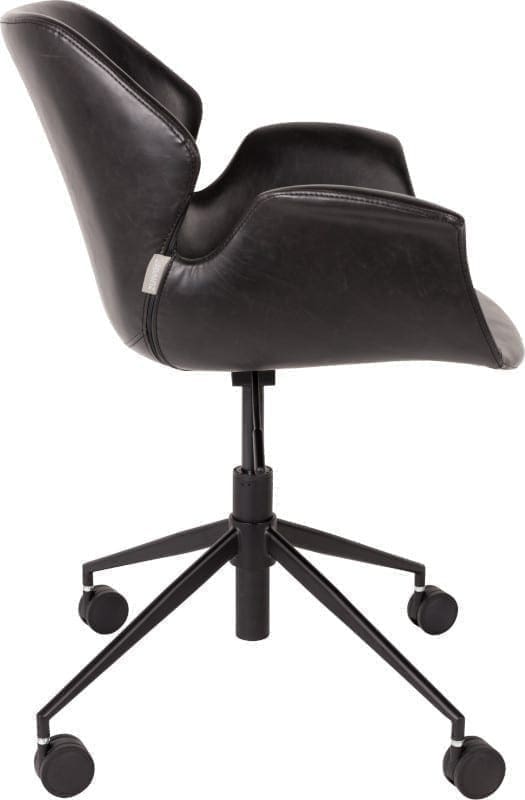Bureaustoel Nikki All Black modern design uit de Zuiver meubel collectie - 1300004