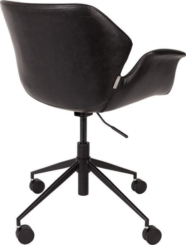Bureaustoel Nikki All Black modern design uit de Zuiver meubel collectie - 1300004