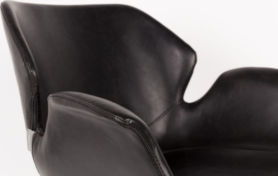 Bureaustoel Nikki All Black modern design uit de Zuiver meubel collectie - 1300004