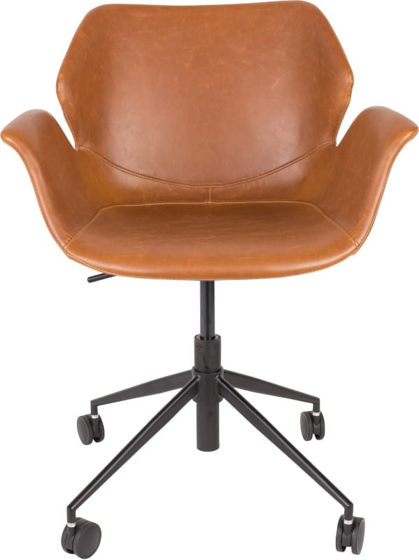 Bureaustoel Nikki All Brown modern design uit de Zuiver meubel collectie - 1300005