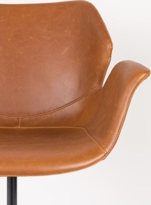 Bureaustoel Nikki All Brown modern design uit de Zuiver meubel collectie - 1300005