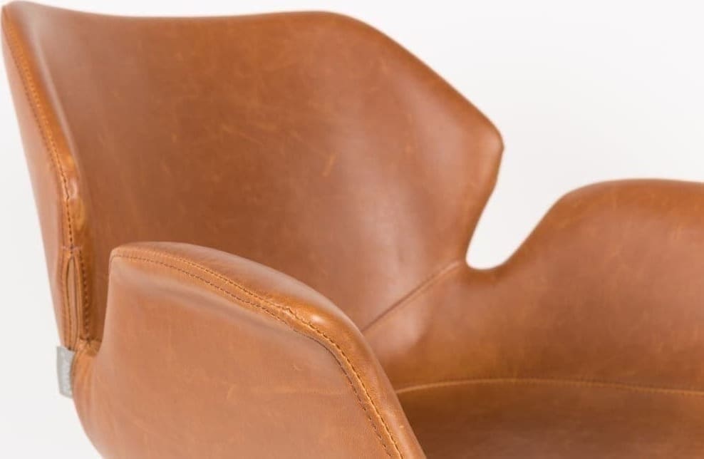 Bureaustoel Nikki All Brown modern design uit de Zuiver meubel collectie - 1300005