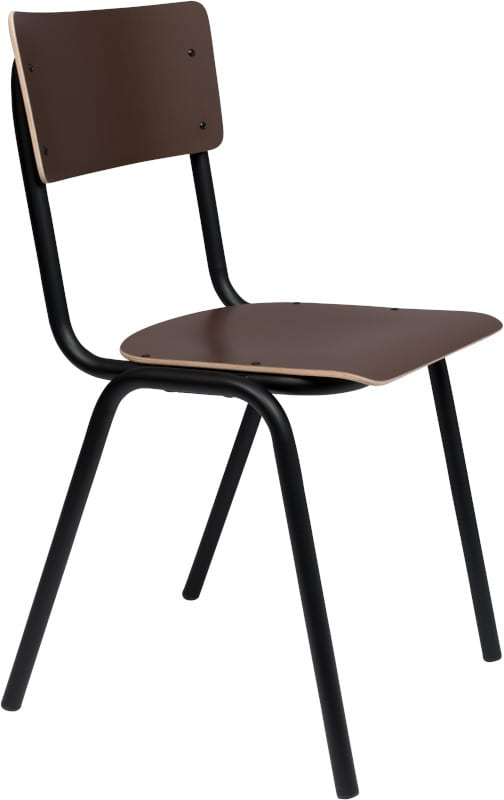 Eetkamerstoel Back To School Matte Brown modern design uit de Zuiver meubel collectie - 1100378