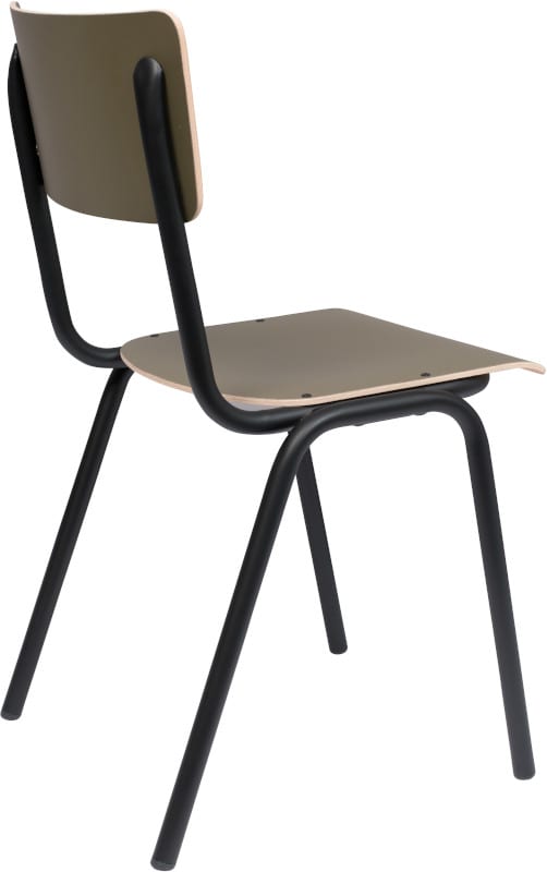 Eetkamerstoel Back To School Matte Olive modern design uit de Zuiver meubel collectie - 1100376