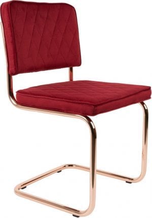 Eetkamerstoel Diamond Royal Red modern design uit de Zuiver meubel collectie - 1100270