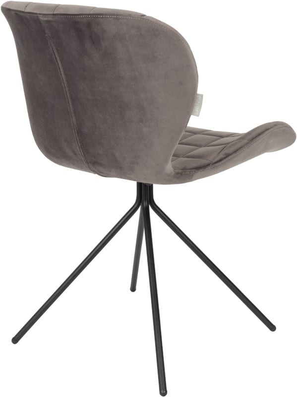Eetkamerstoel Omg Velvet Grey modern design uit de Zuiver meubel collectie - 1100365
