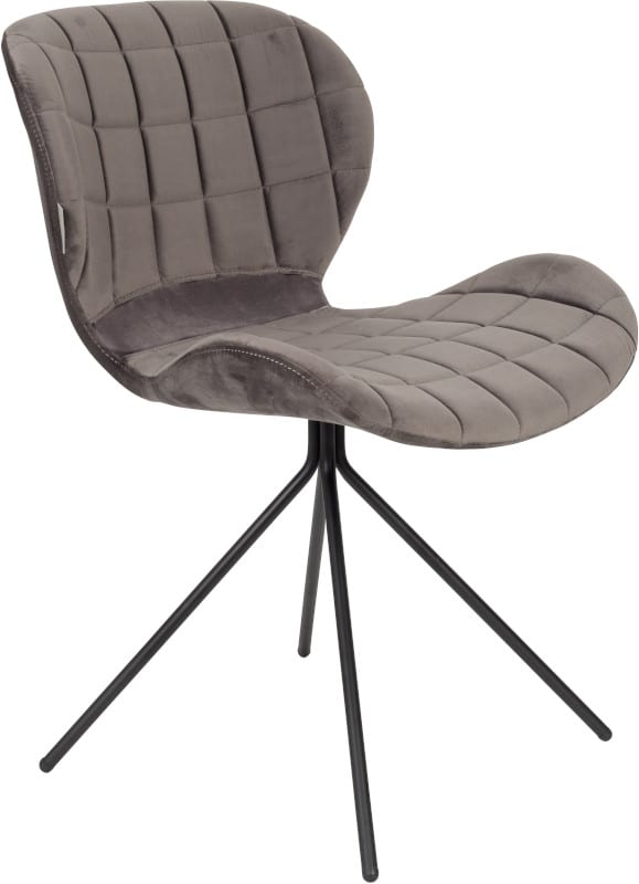 Eetkamerstoel Omg Velvet Grey modern design uit de Zuiver meubel collectie - 1100365
