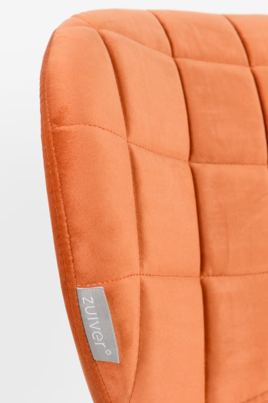 Eetkamerstoel Omg Velvet Orange modern design uit de Zuiver meubel collectie - 1100367