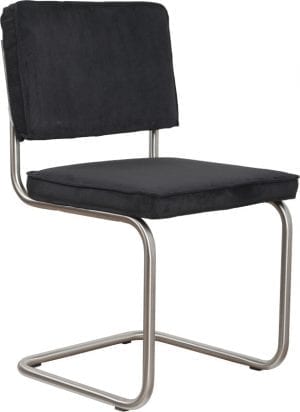 Eetkamerstoel Ridge Brushed Rib Black 7A modern design uit de Zuiver meubel collectie - 1100078