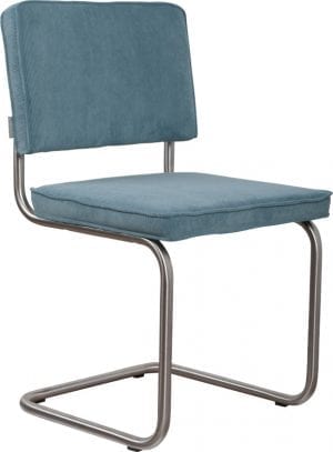Eetkamerstoel Ridge Brushed Rib Blue 12A modern design uit de Zuiver meubel collectie - 1100084