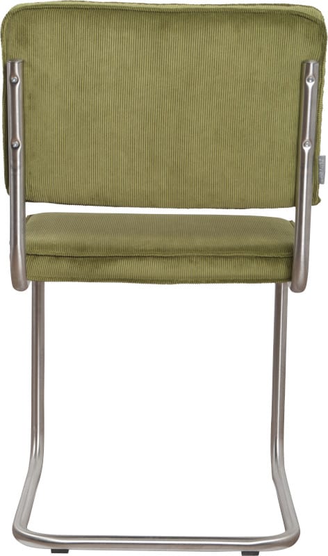 Eetkamerstoel Ridge Brushed Rib Green 25A modern design uit de Zuiver meubel collectie - 1100086
