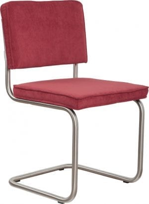 Eetkamerstoel Ridge Brushed Rib Red 21A modern design uit de Zuiver meubel collectie - 1100079