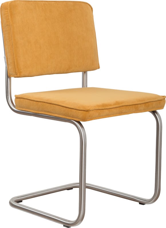Eetkamerstoel Ridge Brushed Rib Yellow 24A modern design uit de Zuiver meubel collectie - 1100087