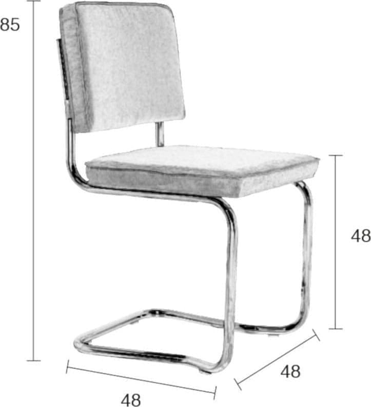 Eetkamerstoel Ridge Kink Rib Black 7A modern design uit de Zuiver meubel collectie - 1100055