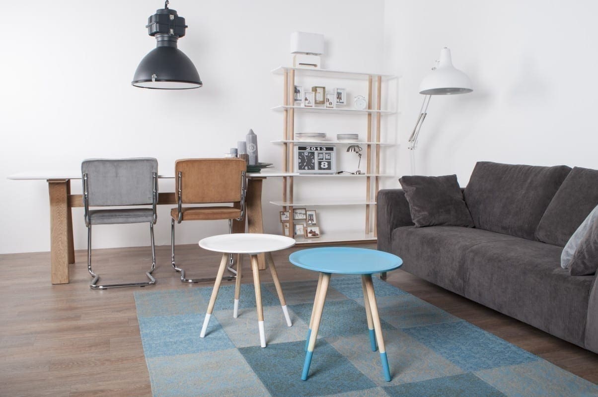 Eetkamerstoel Ridge Kink Rib Cool Grey 32A modern design uit de Zuiver meubel collectie - 1100077