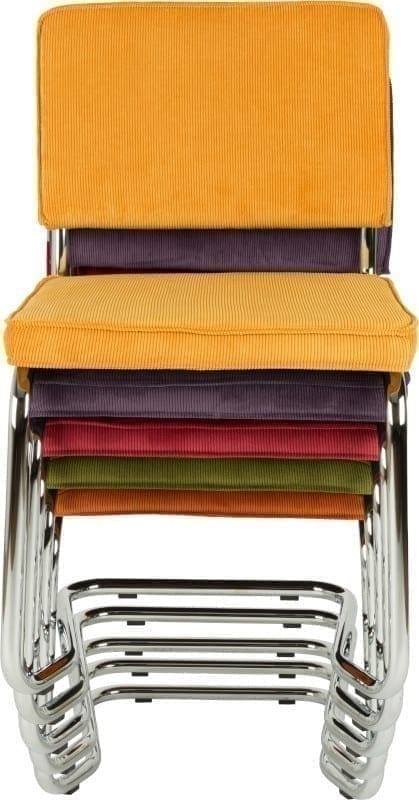 Eetkamerstoel Ridge Kink Rib Orange 19A modern design uit de Zuiver meubel collectie - 1100057