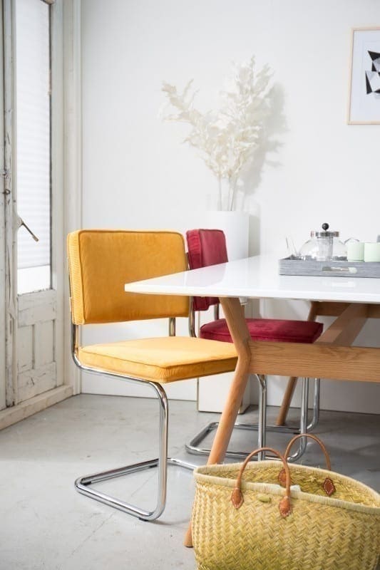 Eetkamerstoel Ridge Rib Yellow 24A Zuiver 1006010