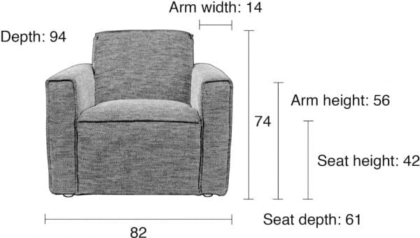 Bank Bor 1-Seater Latte modern design uit de Zuiver meubel collectie - 3200121