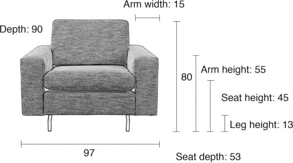 Bank Jean 1-Seater Latte modern design uit de Zuiver meubel collectie - 3200127