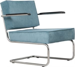 Fauteuil Ridge Rib Arm Blue 12A modern design uit de Zuiver meubel collectie - 3100017