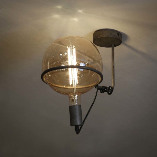 Plafondlamp 1L saturn Ø20 lichtbron - oud zilver