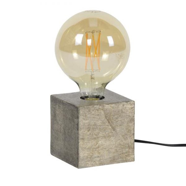 Tafellamp block/Antiek Nikkel. 7158/31A uit de tafellampen collectie van Zijlstra kleinmeubelen & verlichting bij Löwik Meubelen