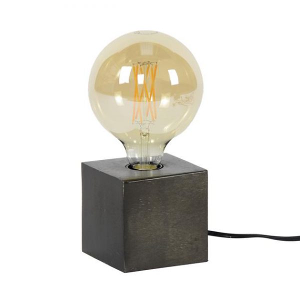 Tafellamp block/Zwart nikkel. 7158/31Z uit de tafellampen collectie van Zijlstra kleinmeubelen & verlichting bij Löwik Meubelen