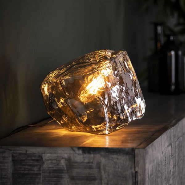 Tafellamp rock chromed / Chromed glas. 7225/39C uit de tafellampen collectie van Bullcraft kleinmeubelen & verlichting bij Löwik Meubelen