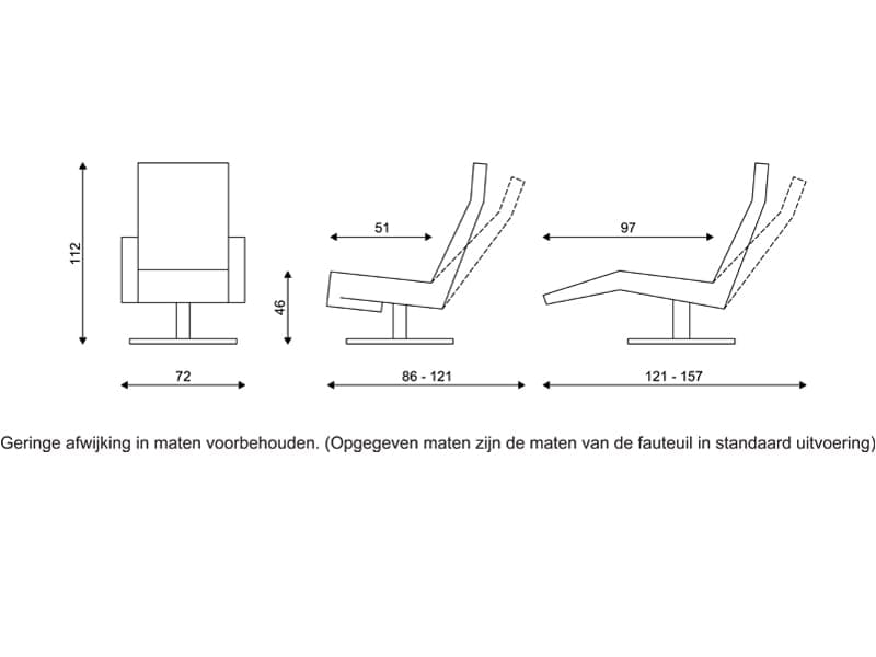 Twice TW001 relaxfauteuil - Afbeelding 6