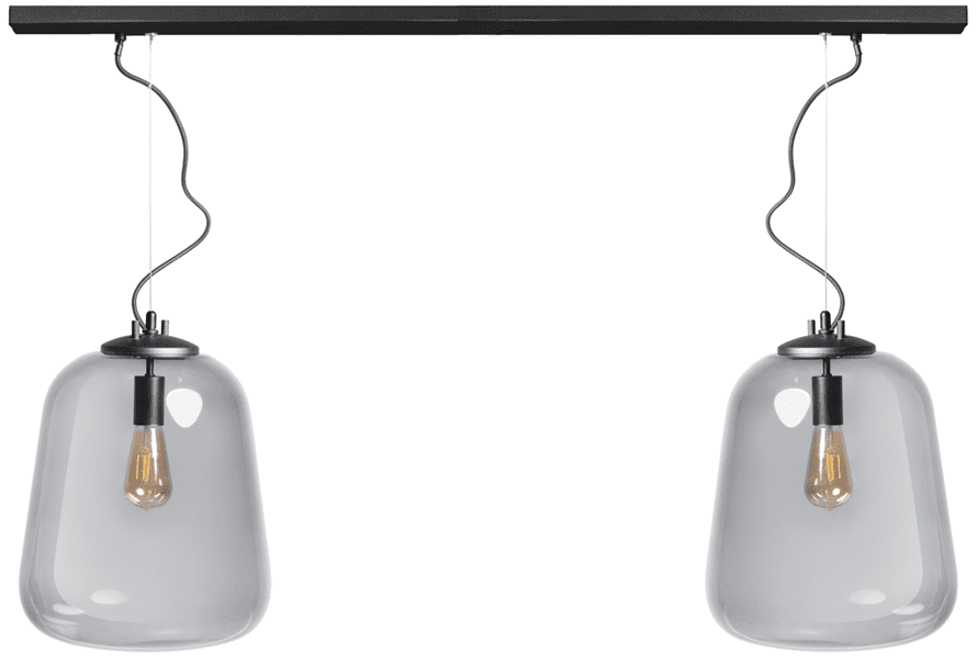 ETH Hanglamp Benn Balk 2 Lichts | Zwart