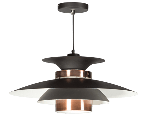 Potenza hanglamp 50cm 1x E27 zwart/koper - ETH verlichting - 05-HL4093-05