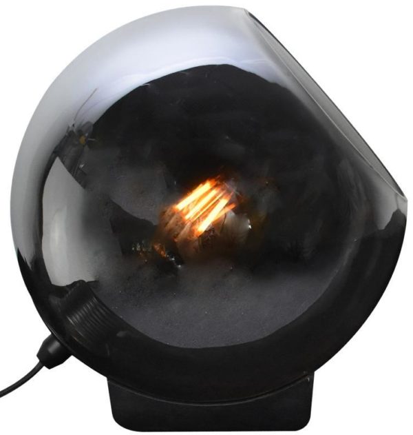 Orb tafellamp 1x E27 smoke glas 35cm / zwart - ETH verlichting - 05-TL3364-3036