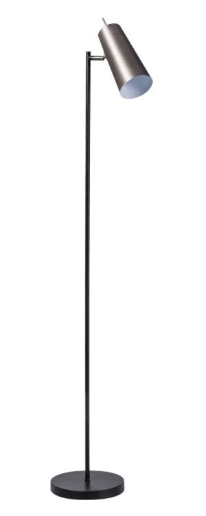 Brooklyn vloerlamp 1x E27 zwart/staal - ETH verlichting - 05-VL8182-17